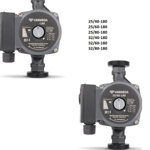 Циркуляционныи насос Varmega Basic с “мокрым” ротором, с гайками и кабелем